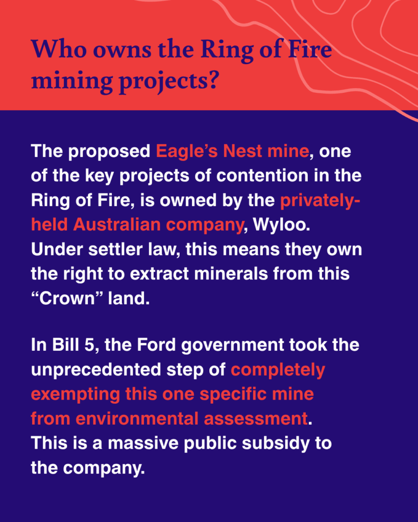 Who owns mining projects in the Ring of Fire?