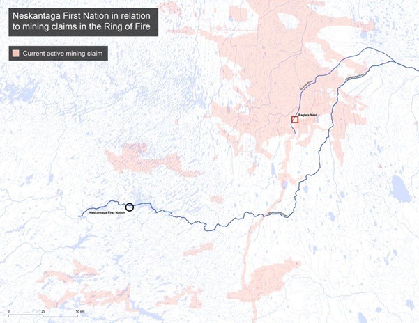 Neskantaga First Nation in relation to mining claims in the Ring of Fire